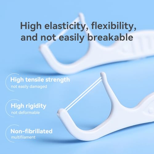 YANDY Orthodontic Dental Floss Picks, Twin-Strand Braces Flossers 50 Count