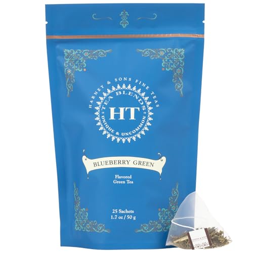 Harney & Sons Blueberry Green Tea Sachets - 25 Count Caffeinated
