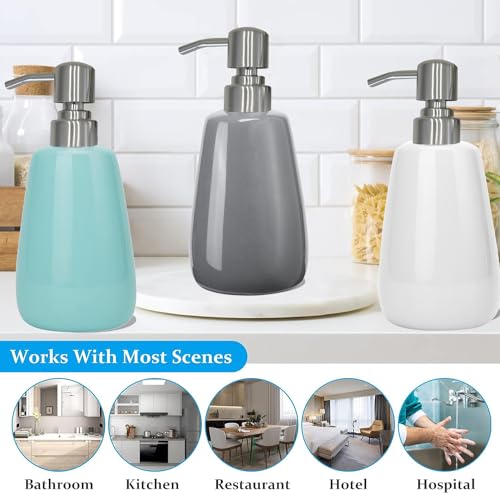 Silver Stainless Steel Soap Dispenser Pump Replacement Head - Pack of 2