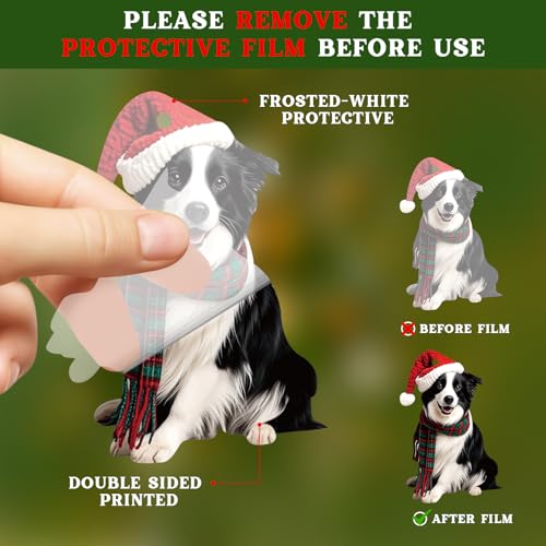 Border Collie Christmas Ornament - Festive Dog Tree Decoration