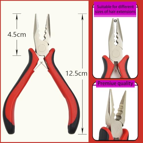 Hair Extensions Pliers 3 Holes Mini Opener and Removal Tool for Micro Rings