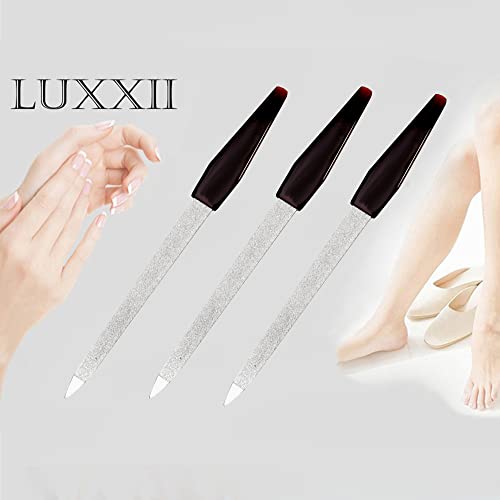 Pinkees Stainless Steel Sapphire Nail File 5 Inch 3 Pack