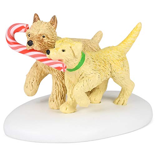 Department 56 Village Collection Accessories Peppermint Pups Figurine, 1.375 Inch, Multicolor