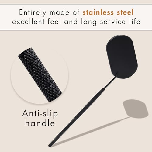 Embagol Large Lash Mirror for Eyelash Extensions Stainless Steel Black