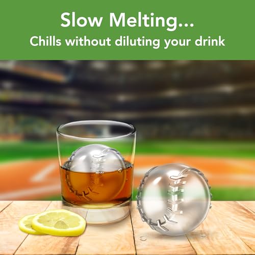 Tovolo Baseball Ice Molds - 2-Pack Large Silicone Sphere Ice Makers