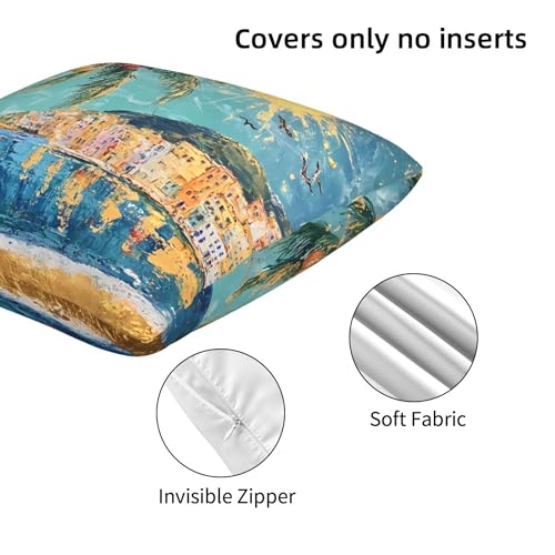 Palm Tree Art Throw Pillow Covers 18x18 inch Set of 2 - Mshutbna