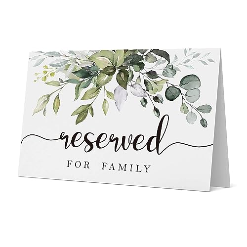 KORTTITALO 10 Rustic Leaf Reserved Table Signs for Weddings & Parties