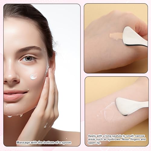 5 Pcs Stainless Steel Cosmetic Spatula Mini Makeup Scoop Applicator
