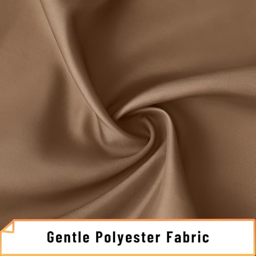 Arotive Ombre Shower Curtain, 72x75 Waterproof Fabric with 15 Hooks, Beige