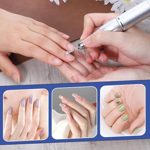 Exircy 10-Piece 5mm Safety Ball Cuticle Drill Bits - 3/32" Diamond Nail File Bits for Salon Manicure