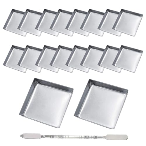 20-Piece 26mm Square Magnetic Eyeshadow Pans with Depotting Tool