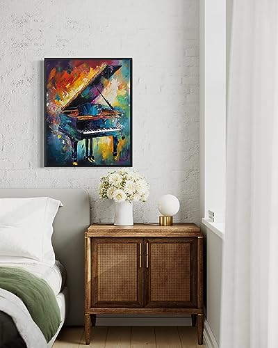 Colorful Abstract Piano Art Print - Unframed Wall Decor