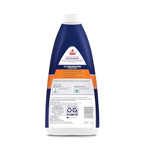 Bissell CrossWave & SpinWave Wood Floor Cleaning Formula, 32 oz - Safe for Sealed Floors