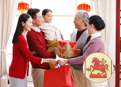 Year of the Horse 3D Pop Up Chinese New Year Card with Envelope