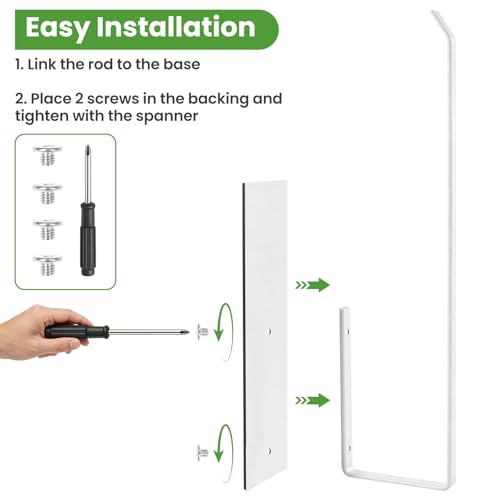 Magnetic Paper Towel Holder - White, Wall Mount Kitchen Organizer