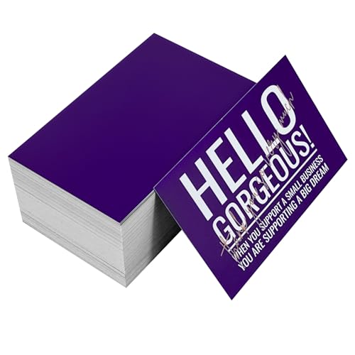 100 Pack Thank You Cards - Hello Gorgeous Design - 3.5" x 2"