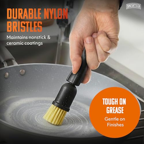 Brushtech Non-Stick Pan Brush – Scratch-Safe Cleaning Tool