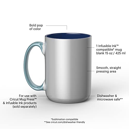 Cricut Beveled Sublimation Mug, 15 Oz Ocean Ceramic Mug (Pack of 4)
