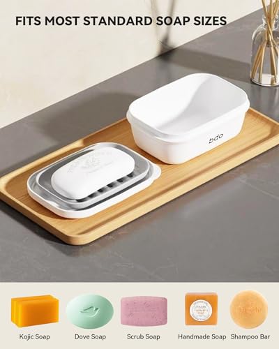 Leakproof Travel Soap Case with Drainage Layer - Portable Soap Holder