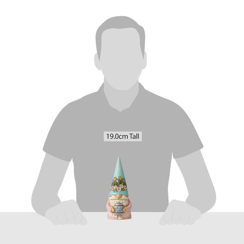 Enesco Jim Shore Heartwood Creek Gnome Holding Easter Egg Figurine, 7.48 Inch, Multicolor