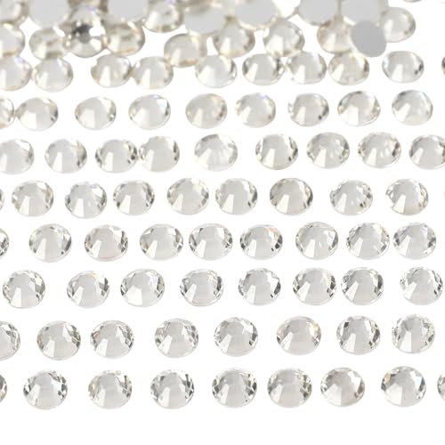 Diamonland Flatback Glass Crystal Rhinestones SS3 1440pcs for Nail Art and Crafts