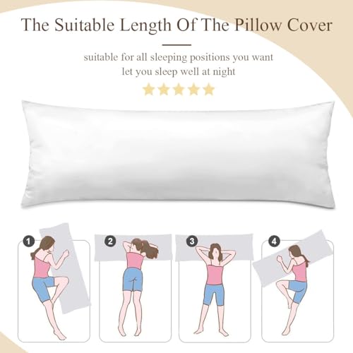 Custom Photo Pillowcase - Solid White / 20x54 Inches - Personalized Gift & Home Decor