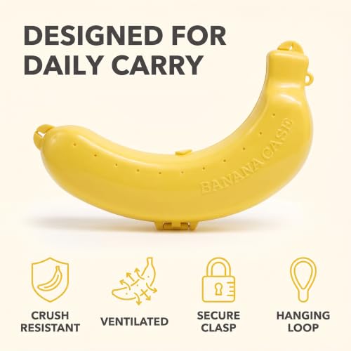 Yellow Banana Storage Case - BPA-Free Fruit Keeper for Travel