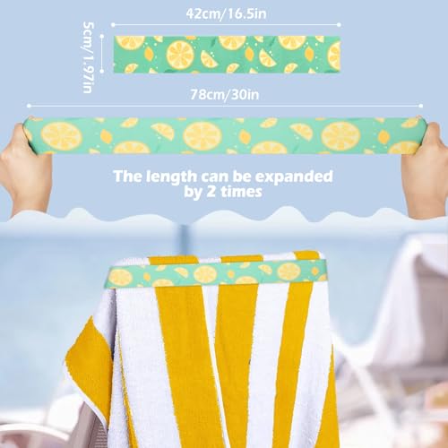 WD&CD 6 Pack Colorful Towel Bands for Beach Chairs - Sandproof & Wind-Resistant