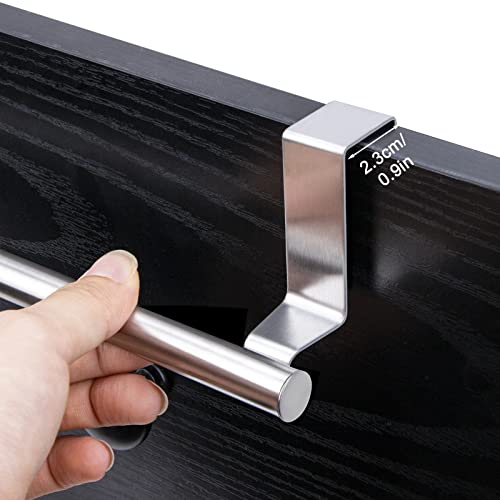 Stainless Steel Towel Rack Holder - 2 Pack Over-the-Door Kitchen & Bathroom