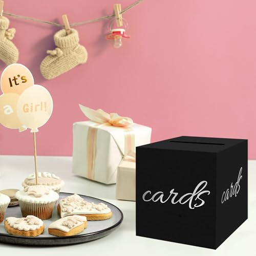 Silver Card Box for Weddings & Events - 8.7" x 8.7" Raffle Ticket Holder