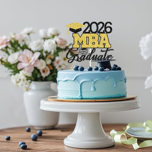 MBA Graduation Cake Topper 2026 - Congrats Grad Decoration