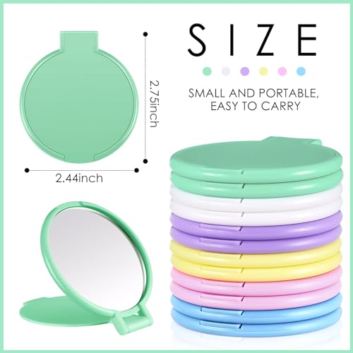 Jetec 18-Piece Compact Pocket Mirrors Set - Macaron Colors