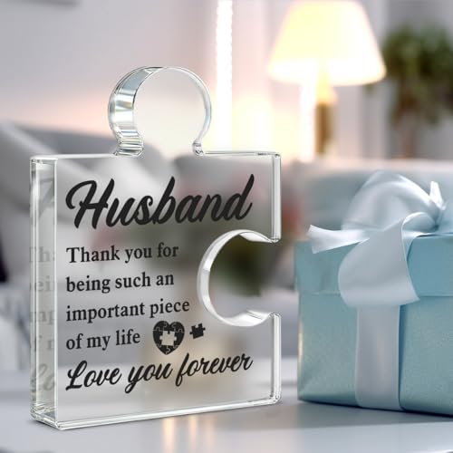 Acrylic Puzzle Plaque - Unique Gift for Husband | Home & Office Decor