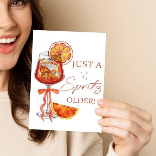 Funny Birthday Card - Just a Spritz Older Cocktail Card
