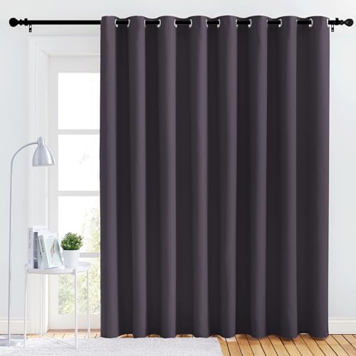 NICETOWN Blackout Curtain Panel - 120" x 102" Greyish Purple