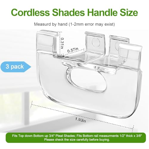 Replacement Handles for Graber & Bali Cordless Honeycomb Shades (3 Pack)