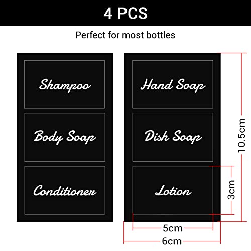 SUREAM Waterproof Bottle Labels for Kitchen & Bathroom Organization