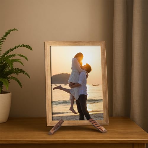 XKDOUS Wooden Plate Stand Display Easel - 2 Pack for Photos & Cookbooks