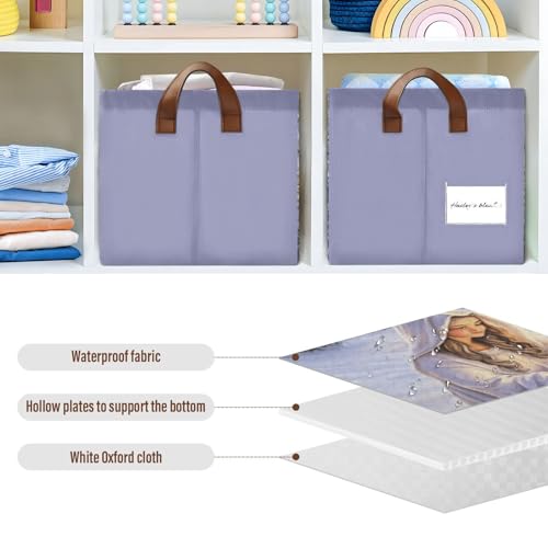 Nativity Scene Religious Christmas Storage Bins with Handles - Medium 2 Pack