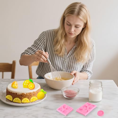 Lemon Fondant Molds - 4Pcs Silicone Cake Decoration Set