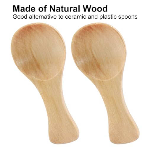 Mini Wooden Spoons - 2 Pack, Versatile Kitchen Accessories