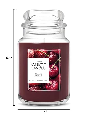Yankee Candle Black Cherry Scented Candle, 22oz Large Jar with up to 150 Hour Burn Time, Giftable