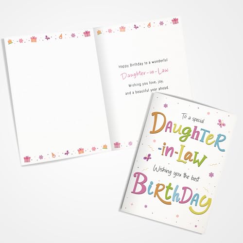 Birthday Card for Daughter-in-Law - Cheerful A5 Design with Verse