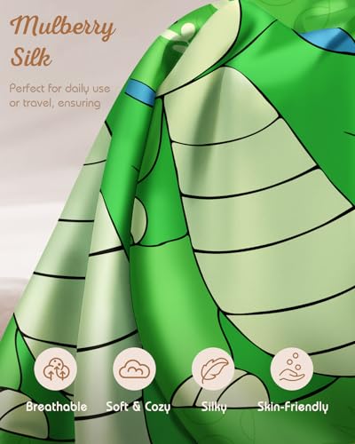 Cute Cartoon Dinosaur Pillowcases for Kids - Soft Silk Queen Size 20"x30"