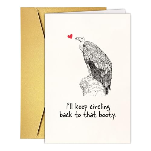 Funny Anniversary Card with Cheeky Pun - I'll Keep Circling Back to That Booty
