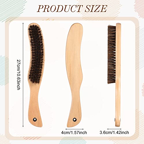 Patelai Cowboy Hat Brush Set - 2 Wooden Cleaning Brushes for Hats