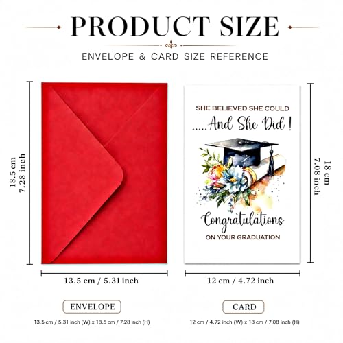 Class of 2026 Graduation Card Set - 3 Unique Cards with Envelopes