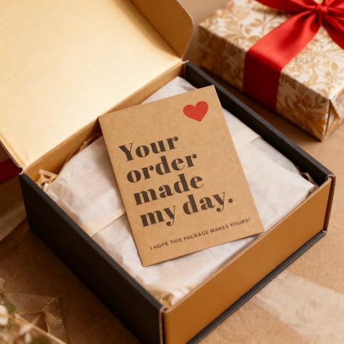 120 Pack Thank You Cards for Small Business | 3.9 x 2.7 Inches | Brown Customer Appreciation Cards