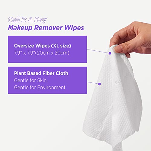 Unicorn Glow Biodegradable Makeup Remover Wipes, XL Charcoal Face Towelettes