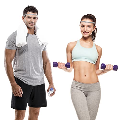 Sibba 4-Piece Athletic Sports Headbands Non-Slip Elastic Thin Hair Bands for Men and Women
